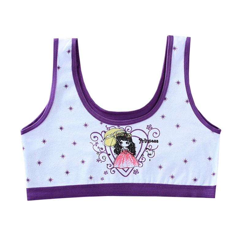Wide Straps Girls Bra Breathable Underwear Lingerie Teens Training Bra Vest Teenage Undercloth for Children