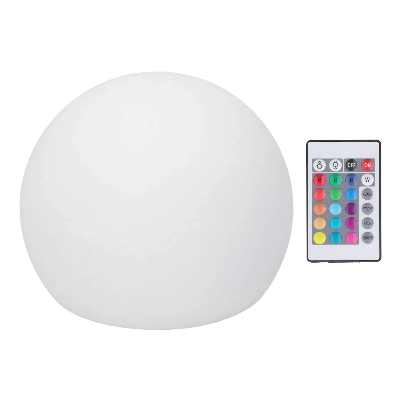 

LED Ball Light 24 Key Remote Control RGBW Globe Lamp Night Light with 16 Color Dimmable 4 Modes 15x15cm
