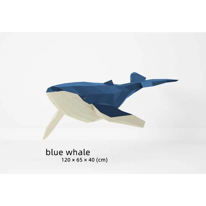 Бумажная модель креативная 3D Бумага с синим Китом искусство большое морское