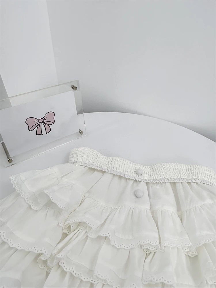 Женская балетная мини-юбка 2000s с эластичной талией и оборками