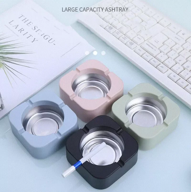 

2023NEW Creative Ashtray Home Personality Office Living Room Bedroom 4 Tobacco Square Ashtray Holder Portable Gadgets
