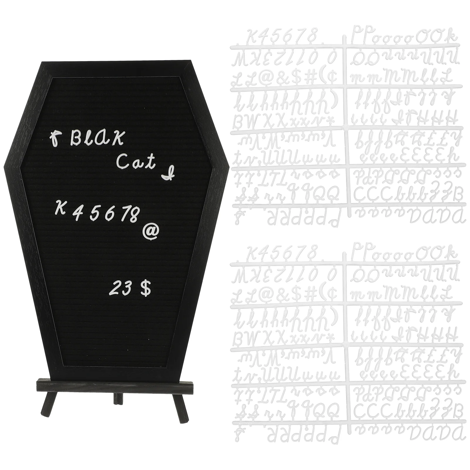 

1 Set of Letter Board Coffin Shape Memo Board DIY Letters Board for Halloween
