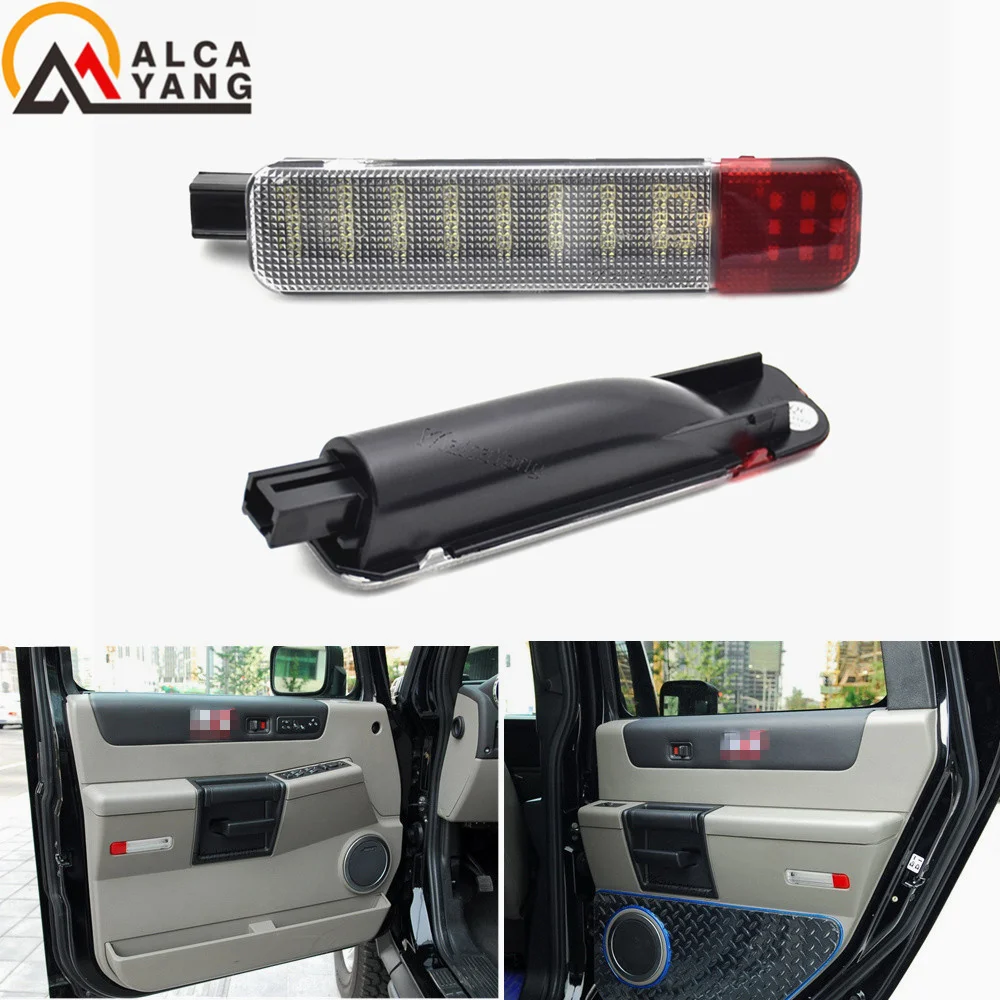 

2x LED Car Door Panel Courtesy Light Warning Lamp Accessories For Chevrolet Silverado Classic 1500 GMC Yukon Cadillac Hummer H2