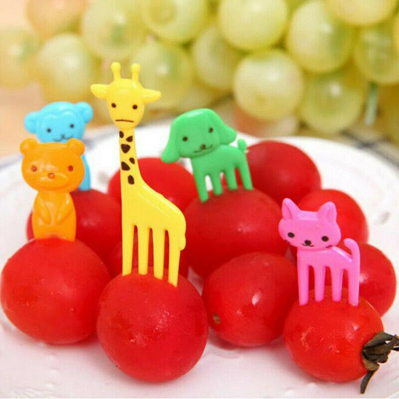 

36Pcs Cute Cartoon Animal Food Fruit Bento Picks Forks Party Accessory Decor