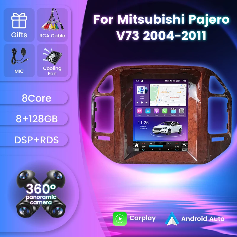 

Мультимедийная магнитола для Mitsubishi Pajero V73 9,7-2004, 2011 дюйма, Android 11