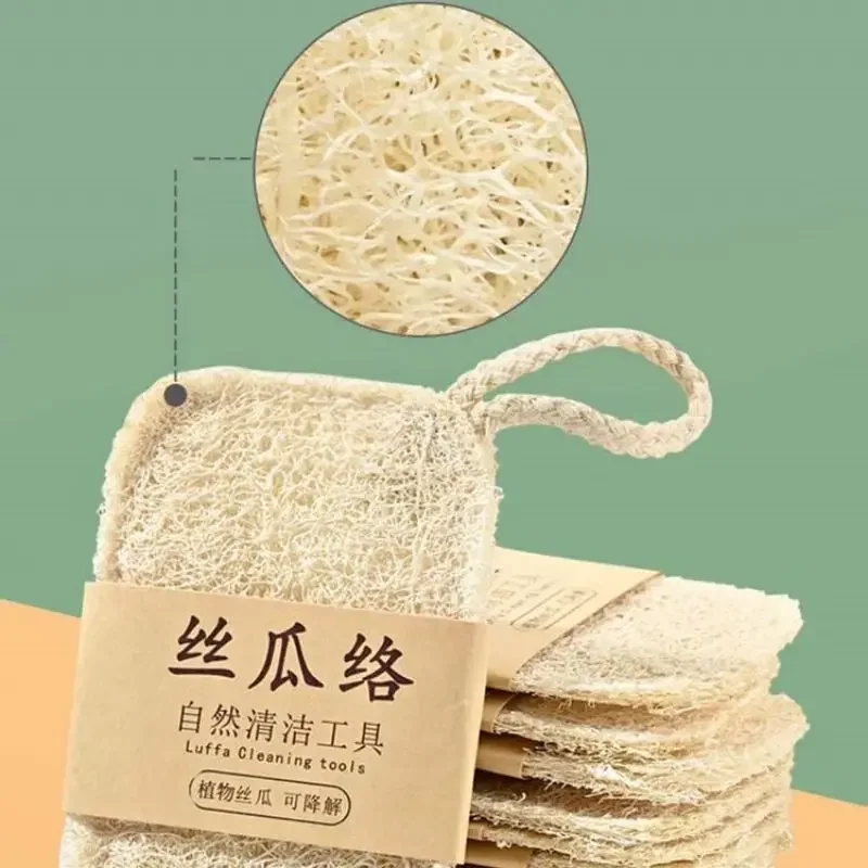 Натуральная чистящая губка из люфы — экологически чистая кухонная щетка для