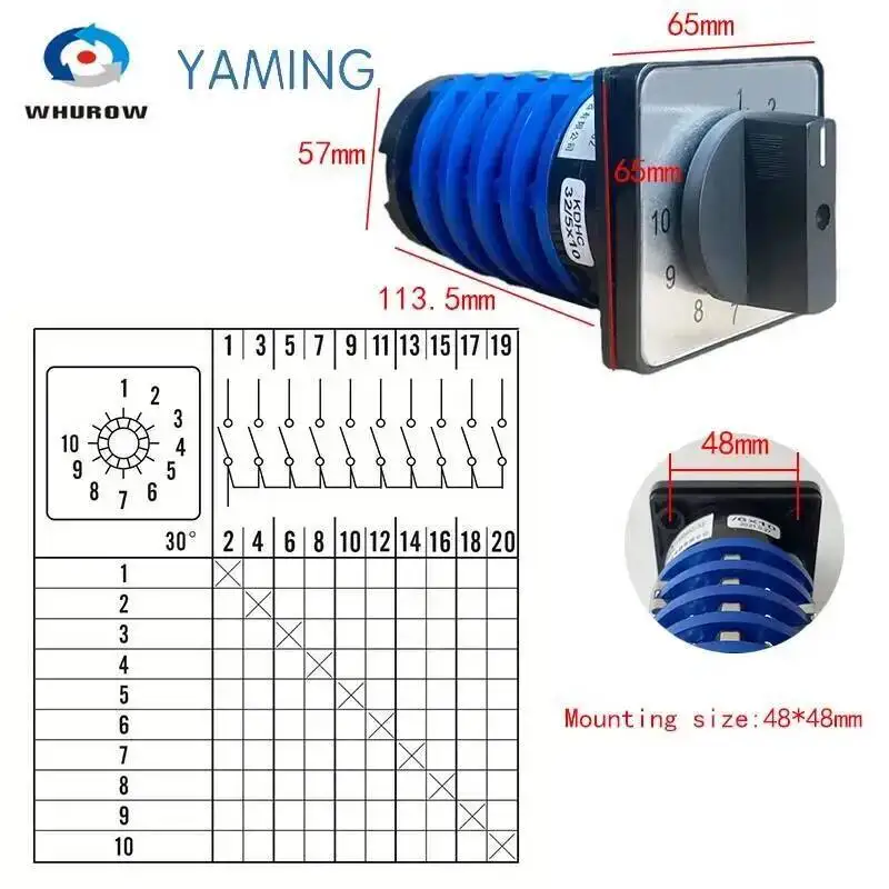 

Переключатель KDHC-32/5*10 для сварного аппарата CO2