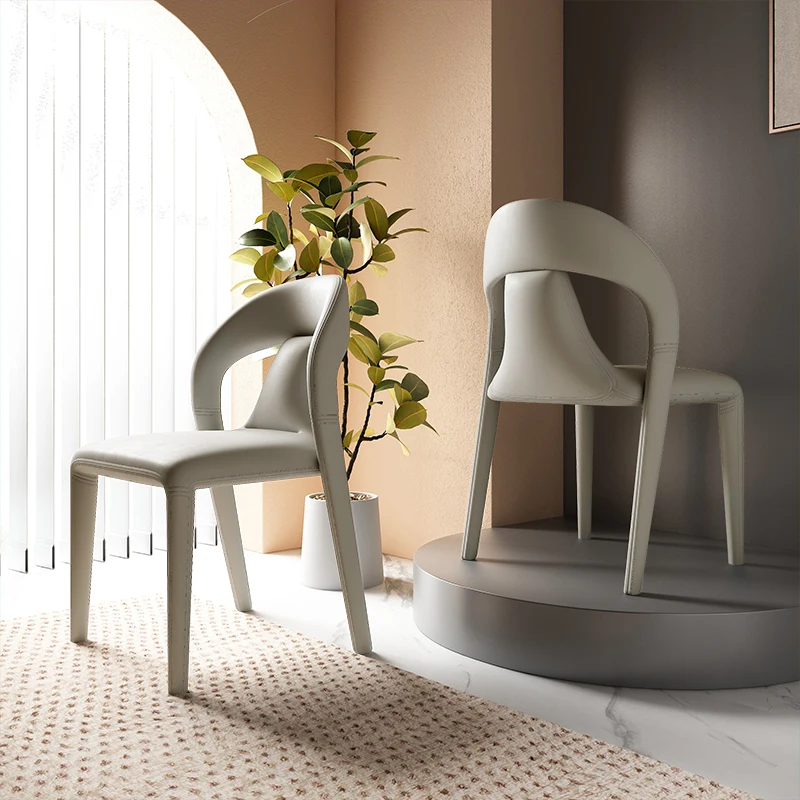 

Роскошные Дизайнерские обеденные стулья кремовый стиль минималистичные скандинавские обеденные стулья Современная Расслабляющая спинка Cadeira домашняя мебель WZ50DC