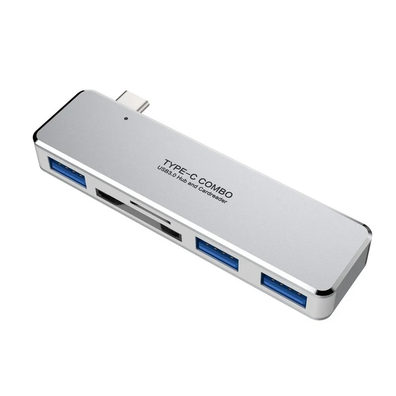 

5 In1 USB C HUB USB with Multi USB3.0 SD TF Card Reader USB Splitter for Macbook Pro Samsung Galaxy Huawei Matebook USB Hub 3.0