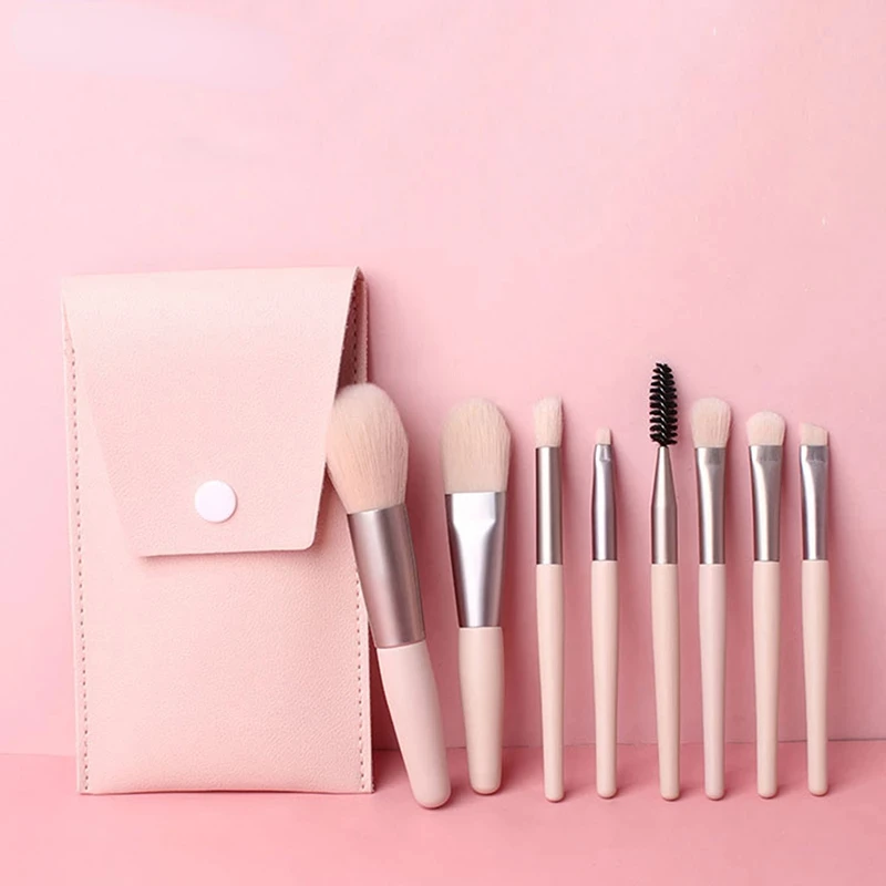 

8Pcs Mini Travel Women Unicorn Makeup Brush Set Portable Soft Concealer Beauty Foundation Eye Shadow Tool Eyelash Brush With Bag