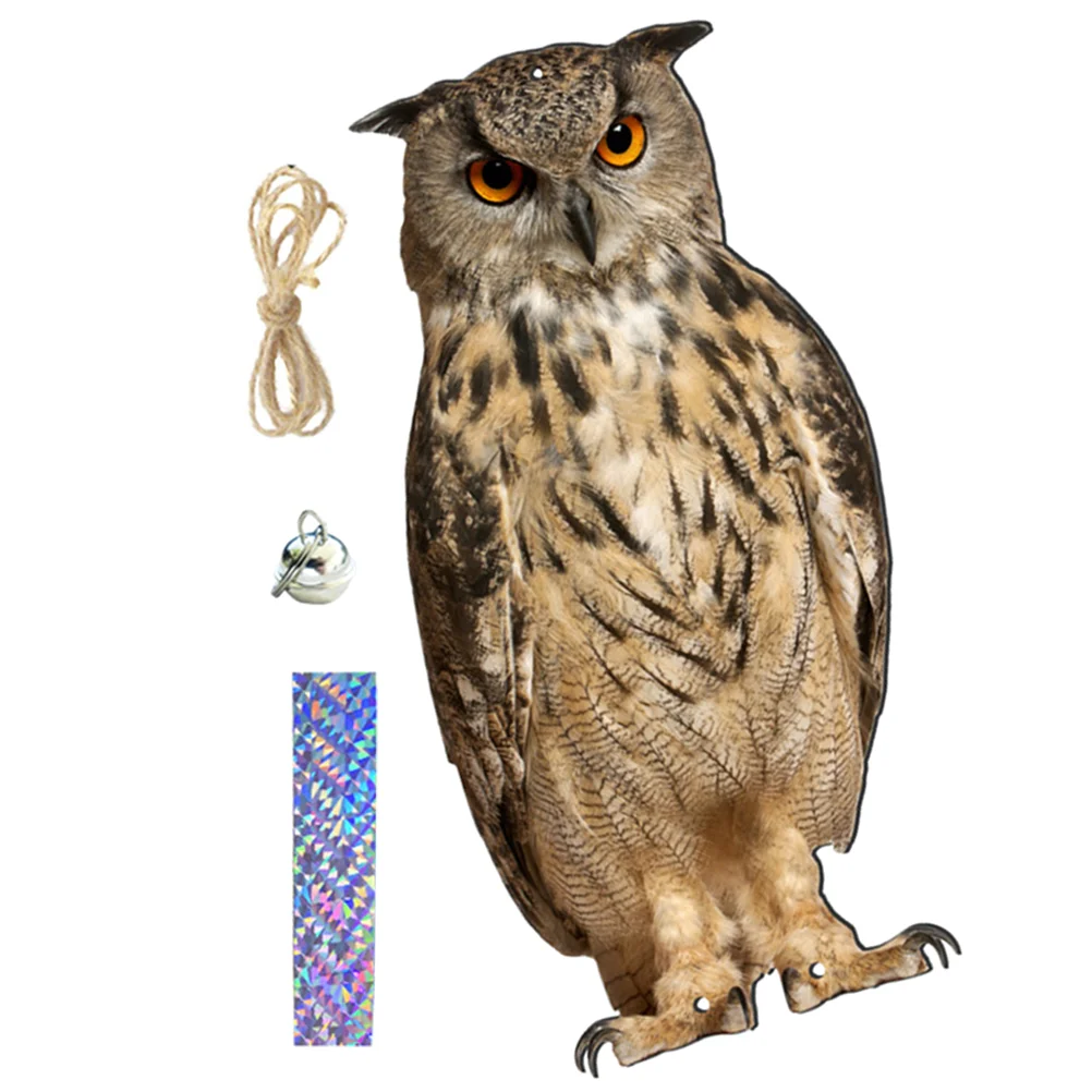 

3 Sets Bird Deterrent Bird Deterrent Decorative Bird Deterrent Owl Shape Bird Deterrent Decoration Hanging Owl Ornament