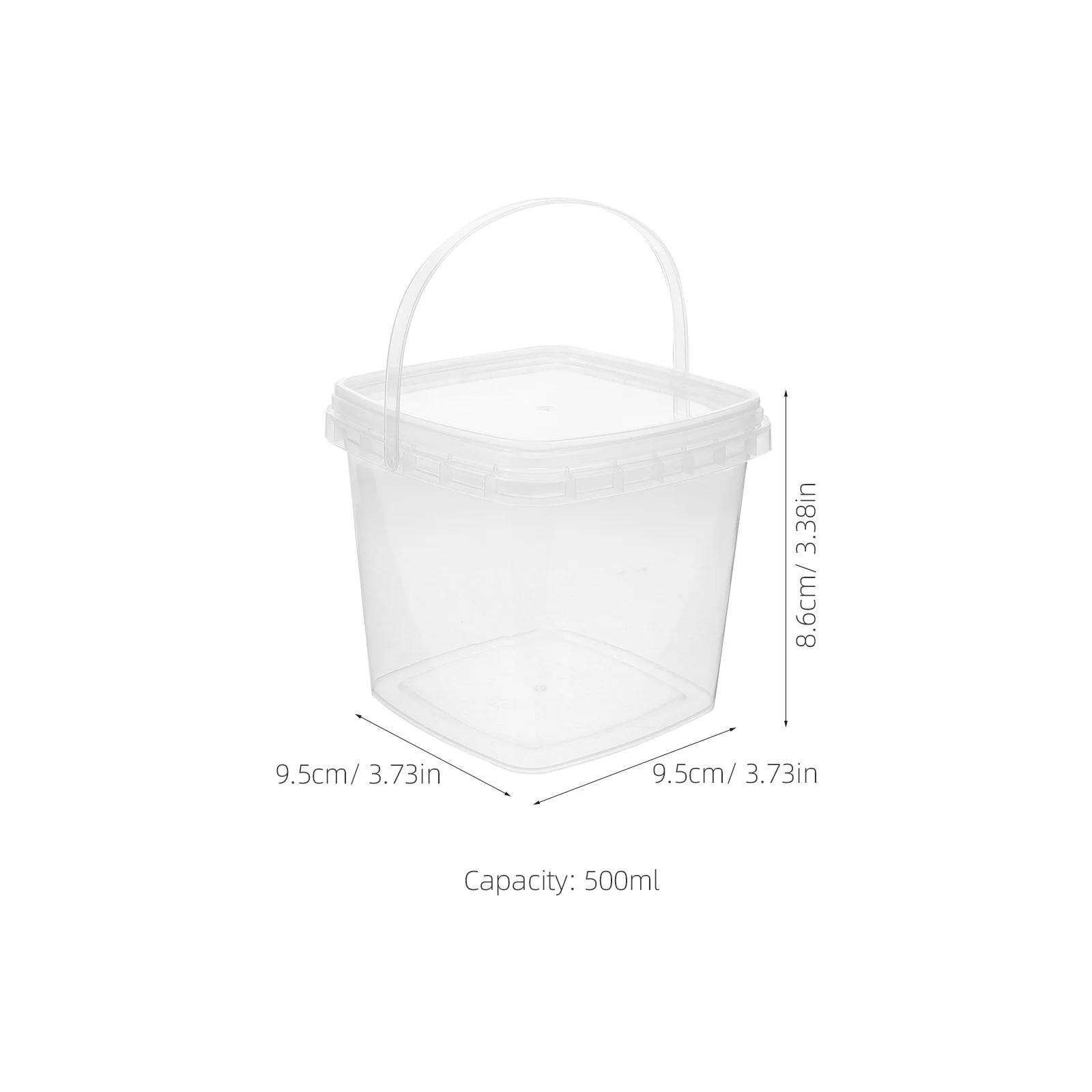 10-шт ведро для мороженого пищевые ведра контейнер прозрачный полипропиленовый