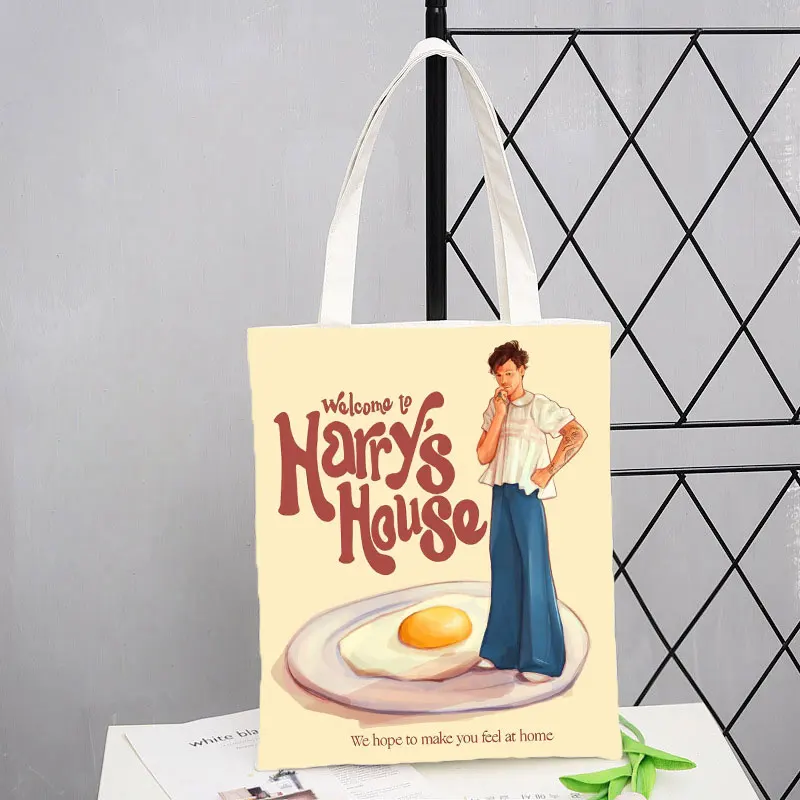 Harry Styles Harry's House Print Feminina Shoulder Canvas Bag Bolsa  Messenger Bag Cute Fun Handbag Women Designer Tote Bag Gift