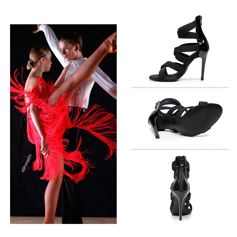 DKZSYIM New Women Dance Shoes High Heel Outdoor Jazz Latin Shoes Ladies Girls Tango Salsa Indoor Dance Shoes High Heels 11cm