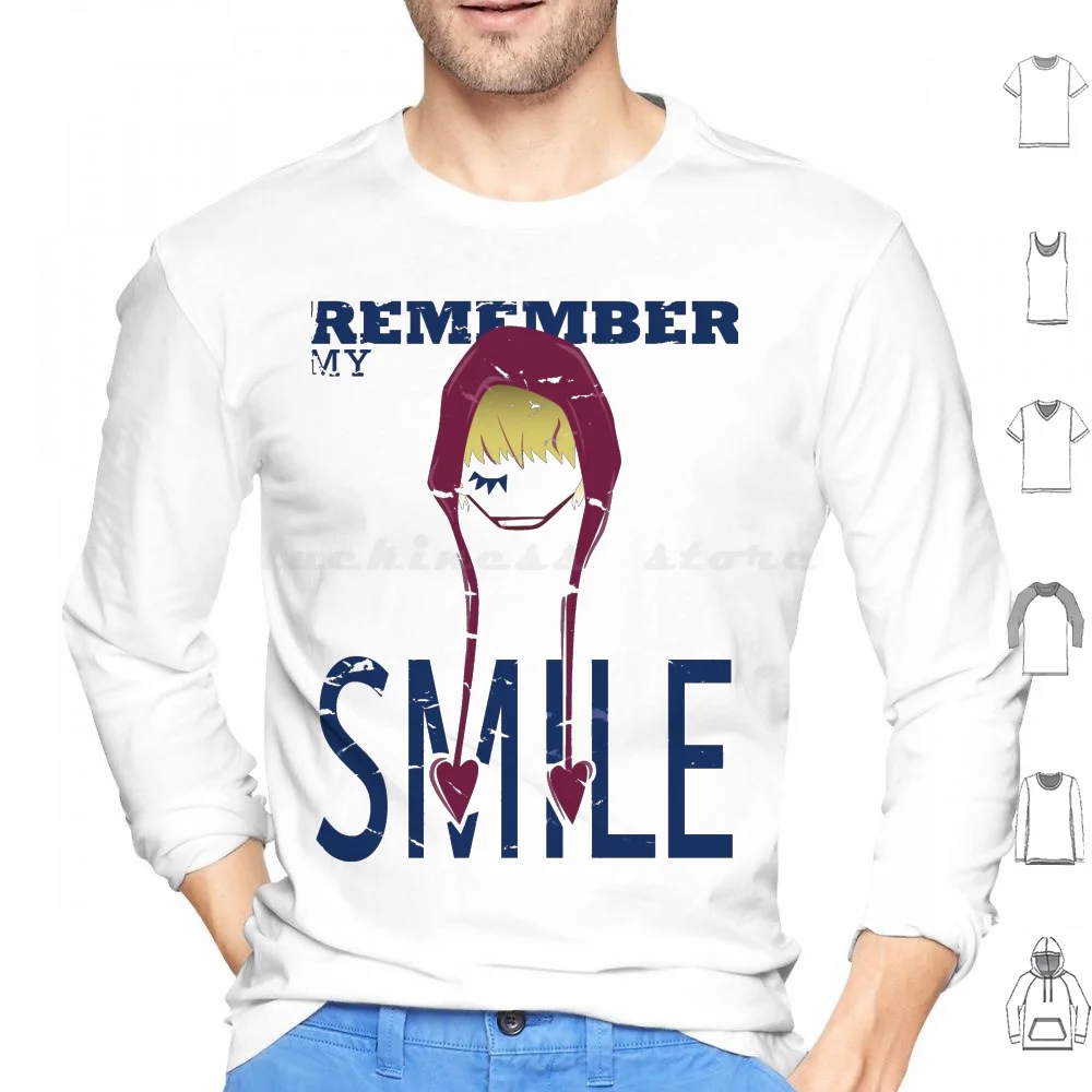 

Remember My Smile Hoodie cotton Long Sleeve Luffy Corazon Rocinante Donflamingo Brother Cool Geek Text Grunge Minimalist