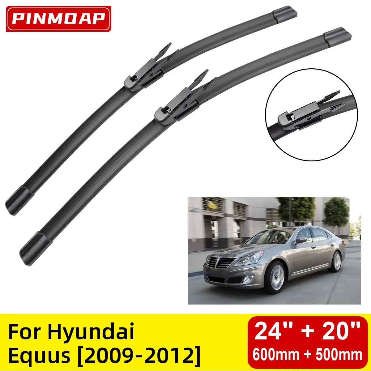 

Передние щетки стеклоочистителя для Hyundai Equus 2009-2012, лобовое стекло 24 дюйма + 20 дюймов 2009 2010 2011 2012
