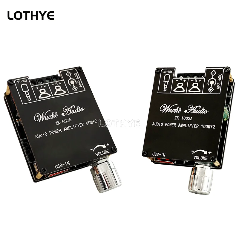 

DC 9-24V Bluetooth 5.1 Audio Digital Power Amplifier Board Module 2.0 Stereo Dual Channel Amplificador Home Theater 50W*2 100W*2