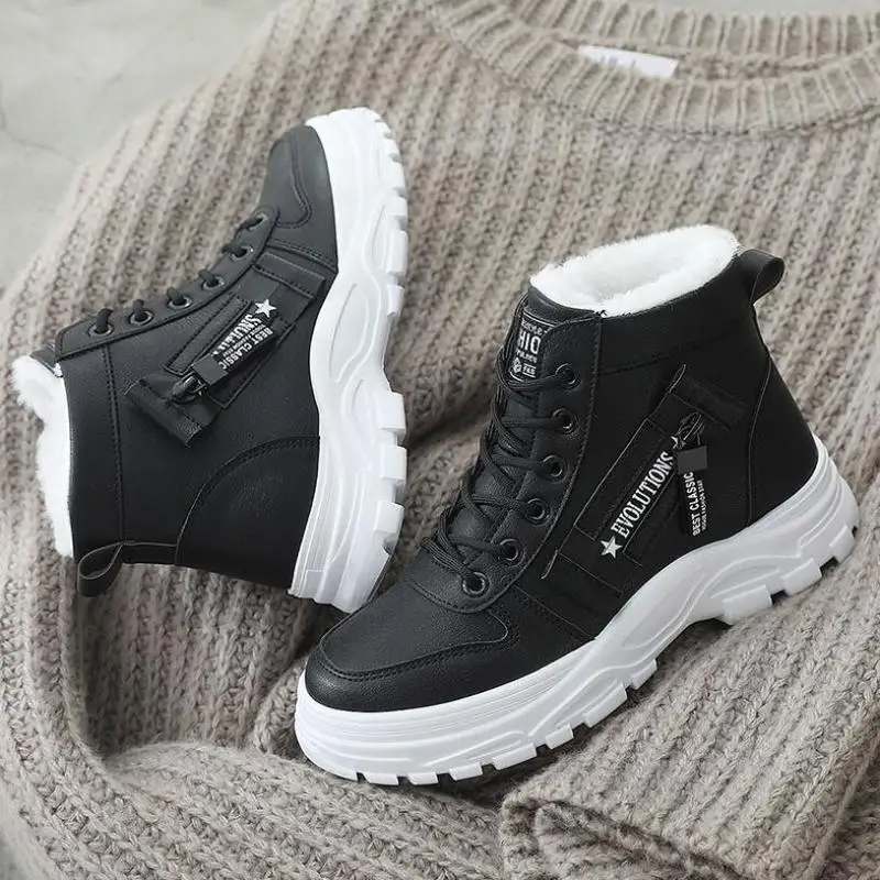 

Women's Sports Shoes New Fashion High-top Casual Waterproof Warm Female High Quality Snow High Boots Женские сапоги