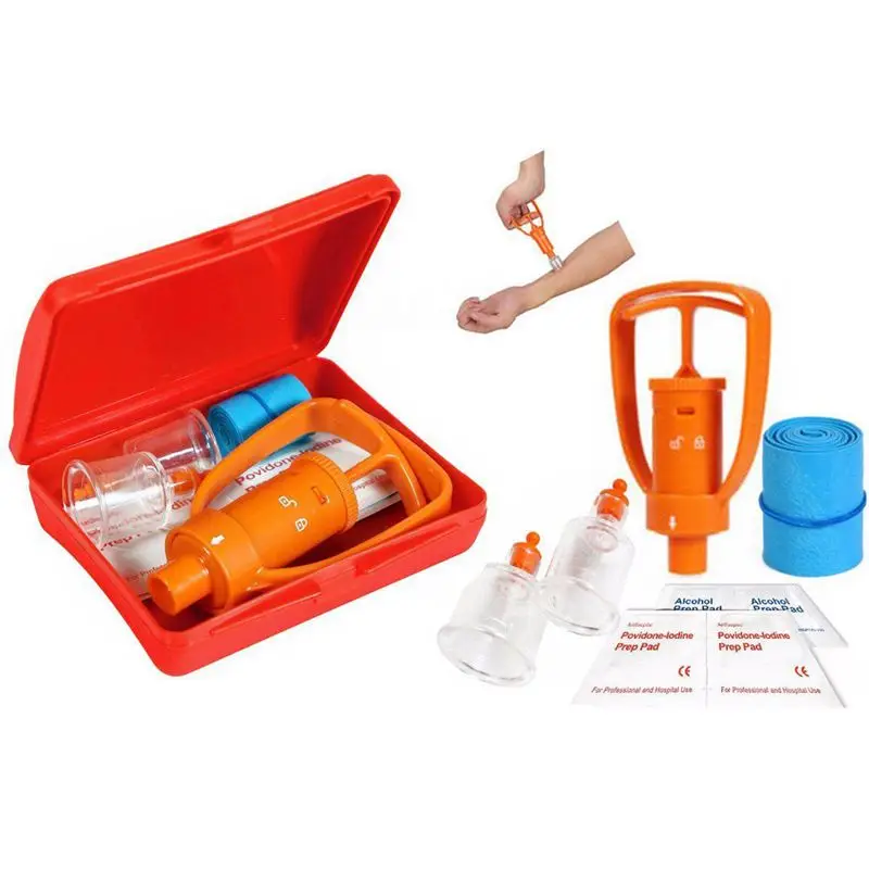 

Venom Extractor Pump First Aid Safety Kit Emergency Snake Bite Outdoor Camping Survival Tool SOS