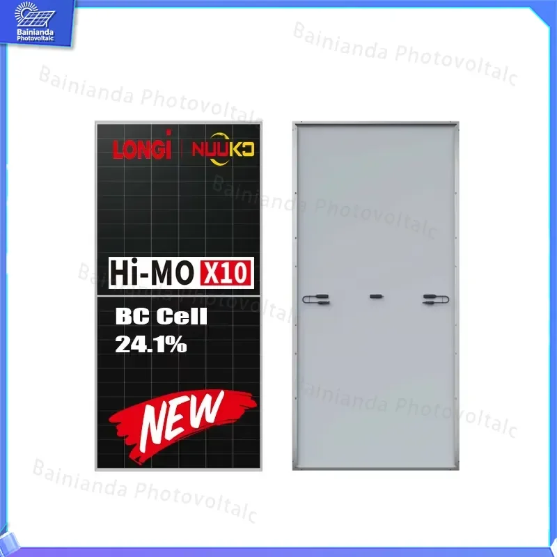 Фото Солнечная панель N-типа 640W 650W, двусторонняя, с эффективностью 24.1%, монокристаллический фотоэлектрический модуль из одинарного стекла для Himo X9 X10 LR7 72HVH №2