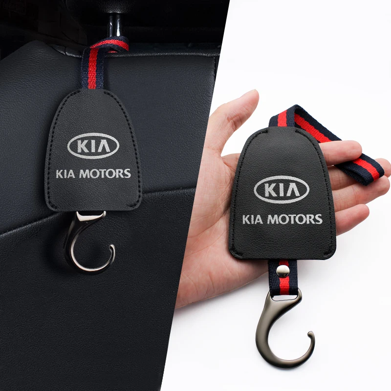 

PU Leather Car Seat Back Hooks Portable Hanging Bag Rack For Kia Sportage K7 Ceed Rio 3 Cerato Sorento K5 Optima Car Accessories