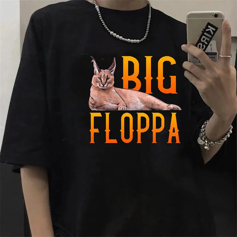 floppa top tees men harajuku vintage couple clothes summer top streetwear floppa top tees men harajuku vintage couple clothes summer top streetwear