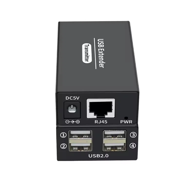 Фото Удлинитель USB2.0 через Ethernet RJ45 Cat6, удлинитель UTP, 4 порта, концентратор USB 2.0, разветвитель для клавиатуры, мыши, принтера, U-диска №5