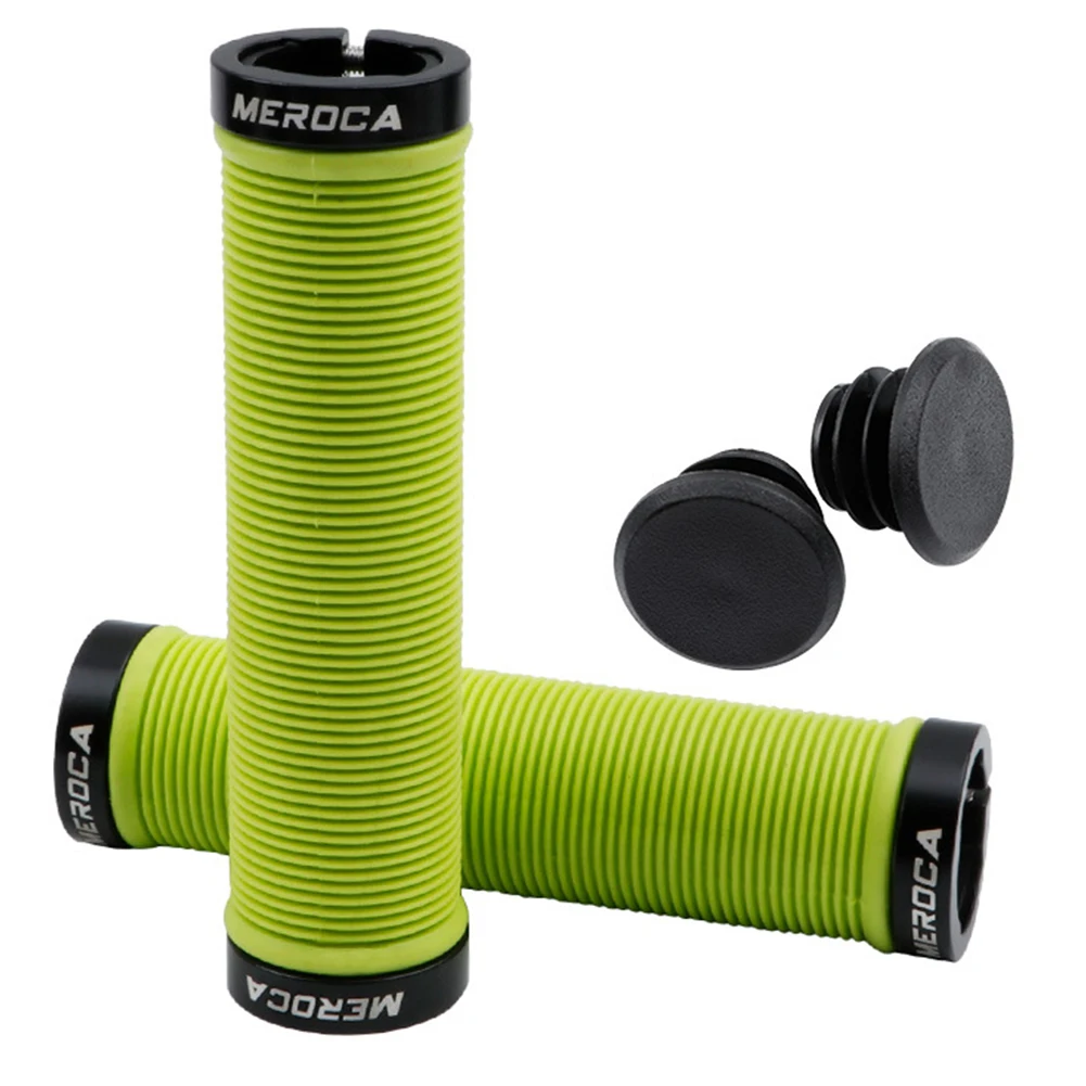 

1Pair Bicycle Handle Grips MTB Bike Grips Mountain Bicycle Bike Handle Handlebar Bar End 22.2mm Aluminum Alloy Lock Ring