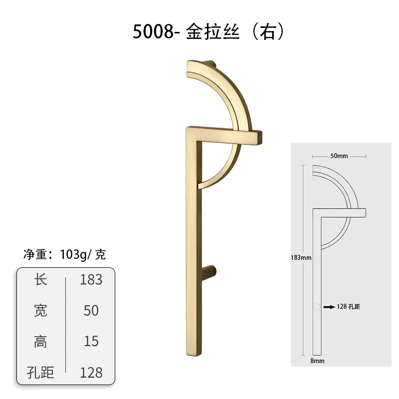 

Цинковый сплав ручка для шкафа светлая золотисто-серая