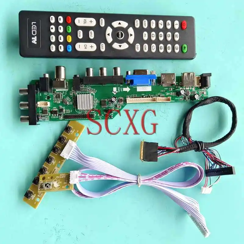 

For LTN156AT02-D01/D09/P06/W01 DVB Digital LCD Display Driver Board 15.6" 1366*768 USB AV RF LVDS 40 Pin HDMI-Compatible VGA Kit