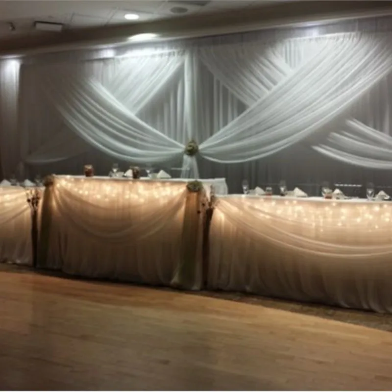

10ft x 20ft White Wedding Backdrop stage decoration
