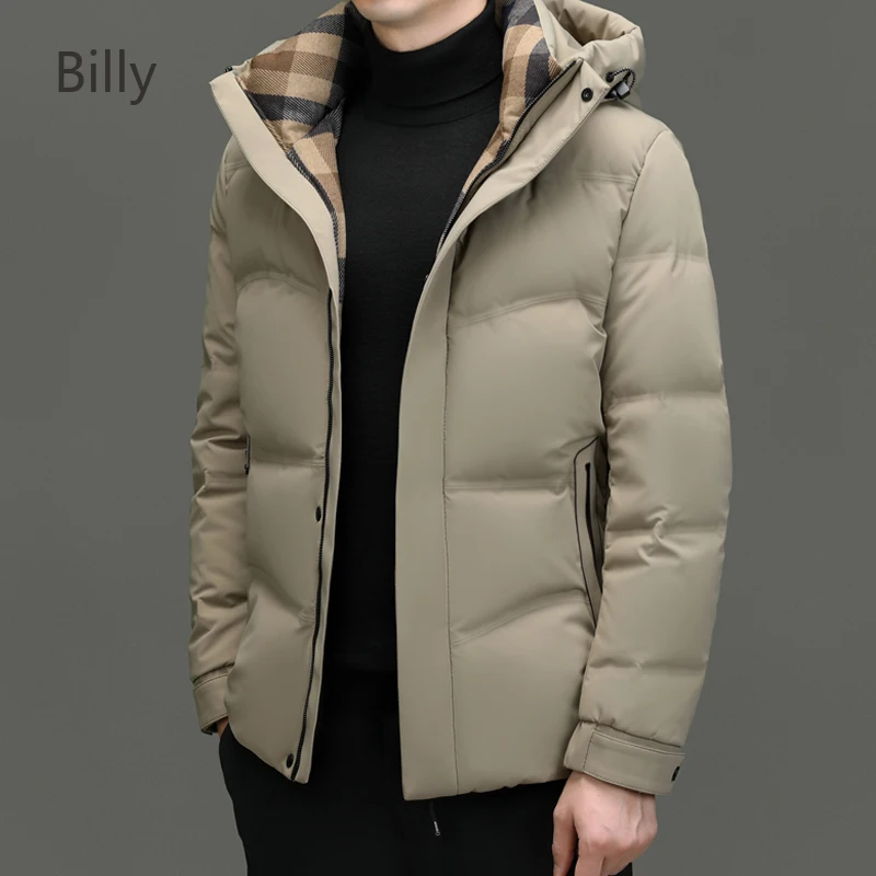 Мужской зимний пуховик с капюшоном короткие дизайнерские куртки Мужская