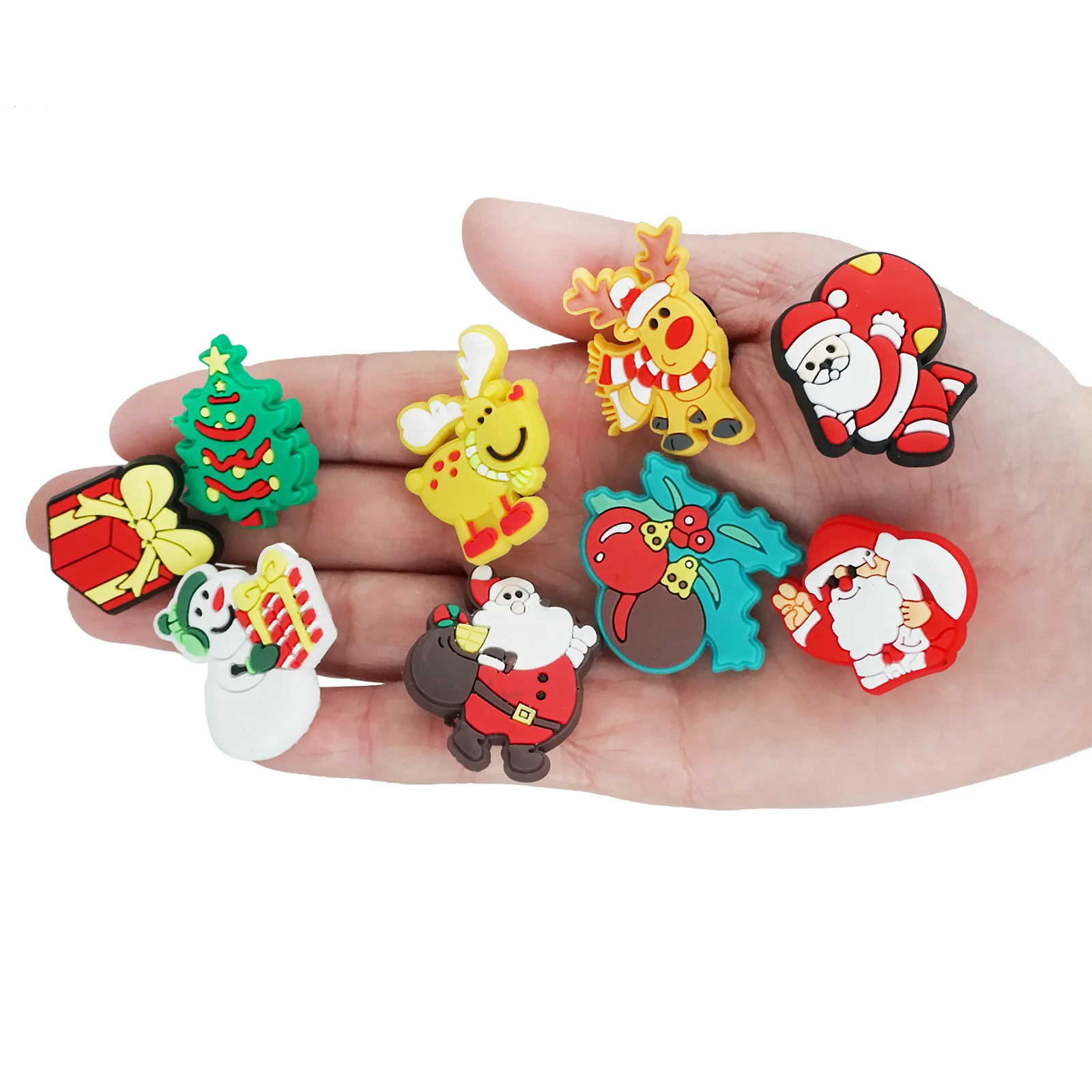 

1 Pcs Lovely Christmas Croc Charms Snow Xmas Santa Claus Gift Shoe Buckles Corc Charms Shoe Accessories for Croc Jibz Kids Gift