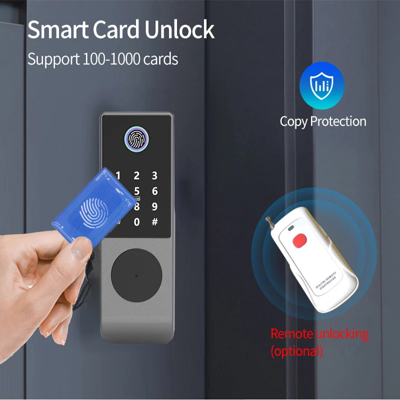 Pаспродажа Дверной смарт-замок Tuya с Wi-Fi, водонепроницаемый уличный садовый замок со сканером отпечатков пальцев, карта с кодом, дистанционная разблоки... Продажа Дверной смарт-замок Tuya с Wi-Fi, водонепроницаемый уличный садовый замок со сканером отпечатков пальцев, карта с кодом, дистанционная разблоки...