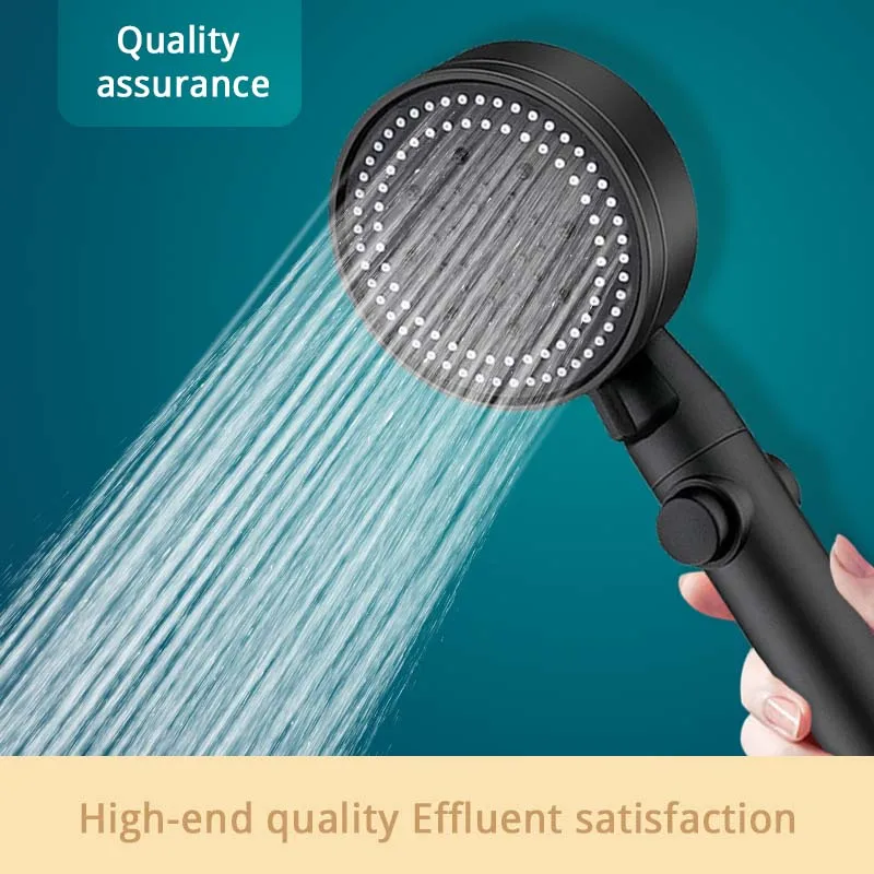 

Насадка для душа без перфорации, 5 режимов, регулировка, стоп-давление, экологически чистый Массаж воды, аксессуары для ванной комнаты