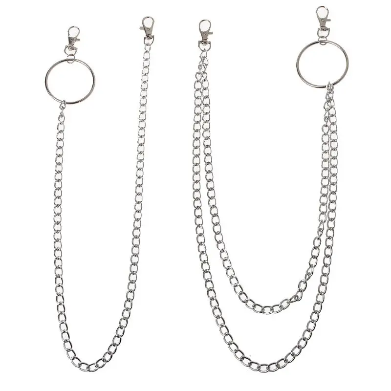 

Trendy Harajuku Women Punk Chain Belt Multi-Layer Circle Pendant Chain for Jeans