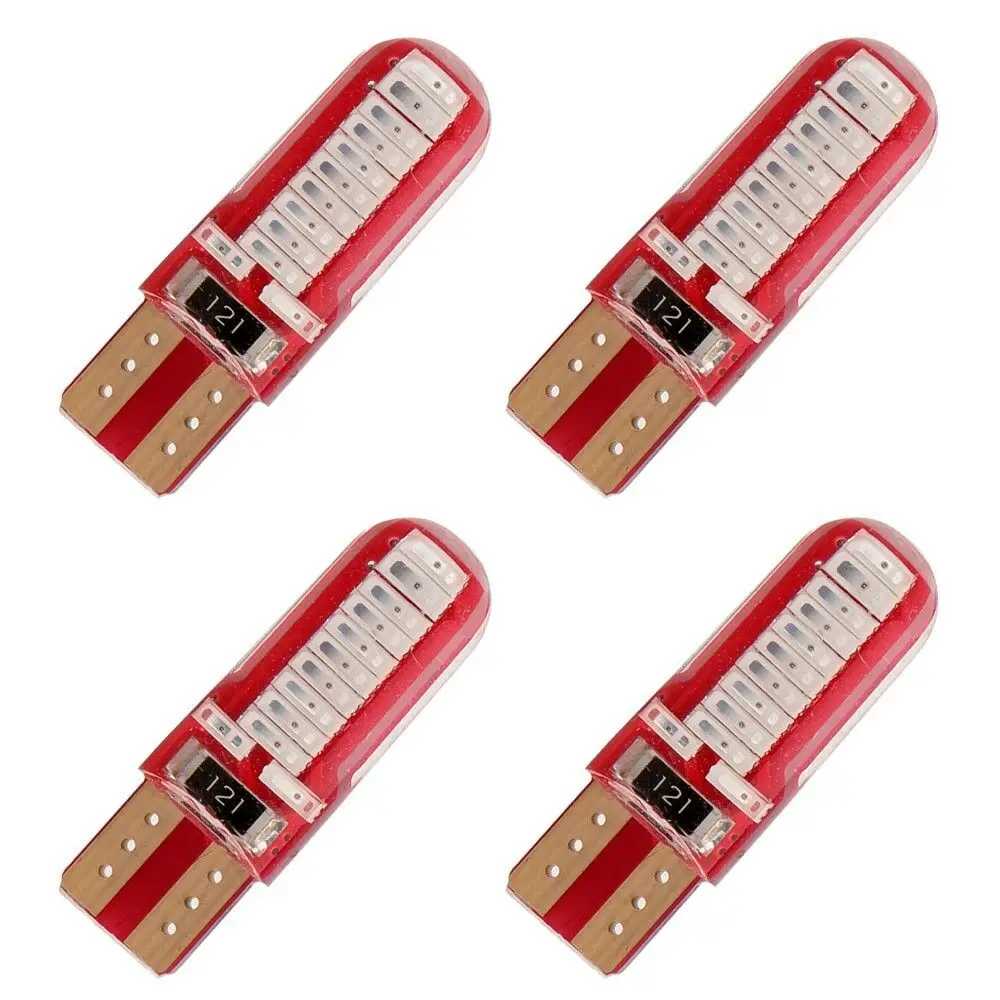 

1 х силиконосветодиодный льная Светодиодная лампа T10 светодиодный W5W 24SMD 4014 168, лампа с клиновидным освещением, 12 В постоянного тока