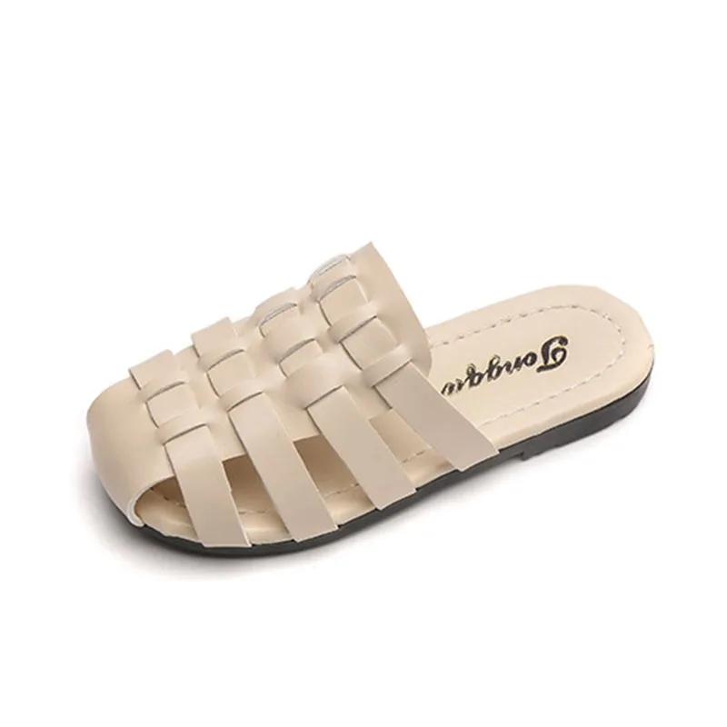 

CUZULLAA Summer Children Girls Soft Sole Beach Sandals weave Slippers Shoes Kids Non-slip Fashion Sandals Size 26-36