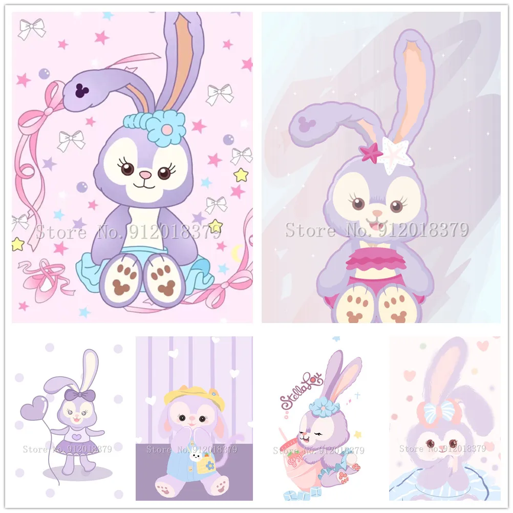 

Stellalou Disney Rabbit Rhinestone Embroidery Cross Stitch Full Drill Diy Diamond Painting Cartoon Toy Animals Mosaic Stickers