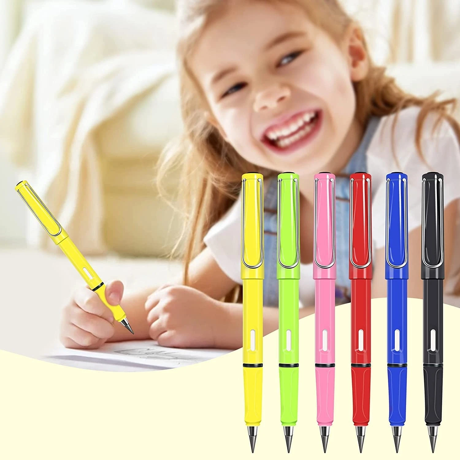 

1000Pcs Inkless Pencils Eternal Inkless Pen Everlasting Pencil Erasable Infinite Pencil Writing Painting Signature Pencil