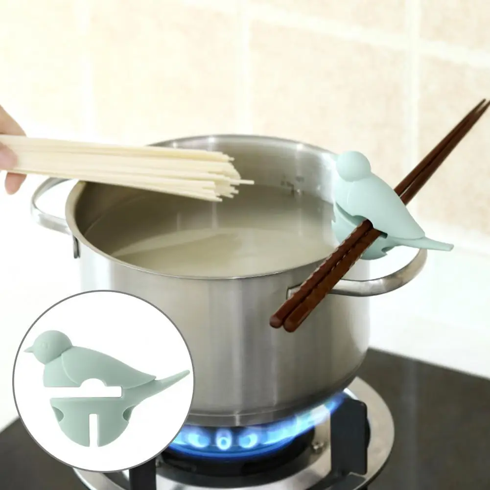 

Pot Lid Holder Pretty Reusable Creative Easy to Clean Little Bird Pot Lid Holder for Bakery Pot Lid Clip Pot Lid Holder