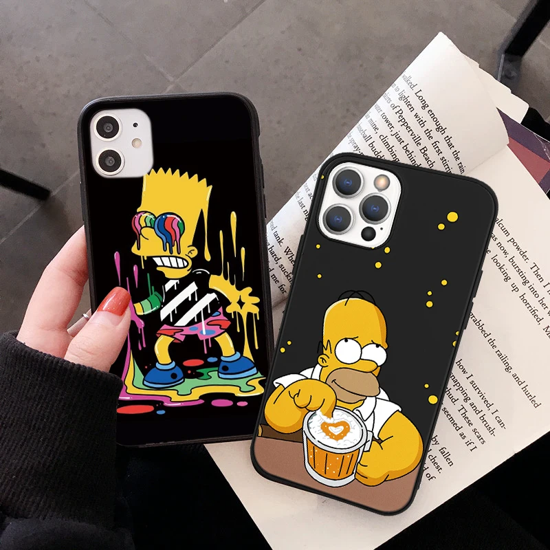 Мультяшный ГОМЕР Симпсоны Мягкий силиконовый чехол для телефона iPhone 8 7 6s Plus 11 12 13
