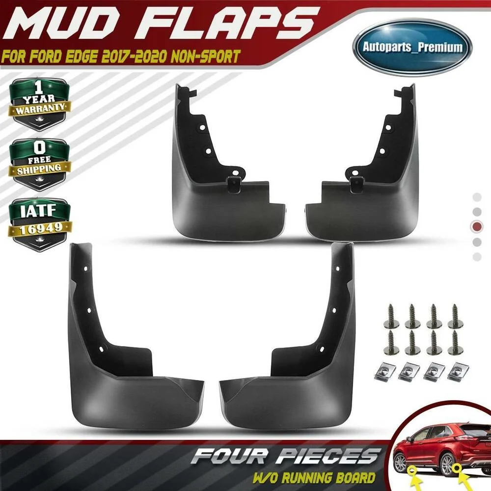 

New 4PCS Splash Guards Mud Flaps Mudguards for Ford Edge 2015-2017 Front & Rear