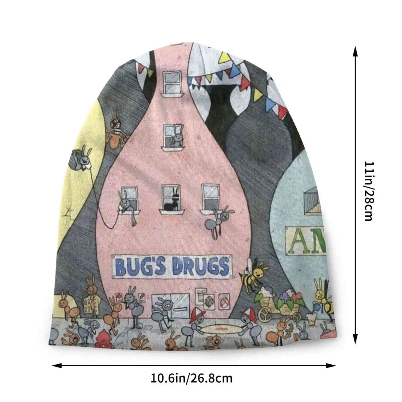 Вязаная шапка Ant City теплая уличные шапки милая городская ваза с муравьями