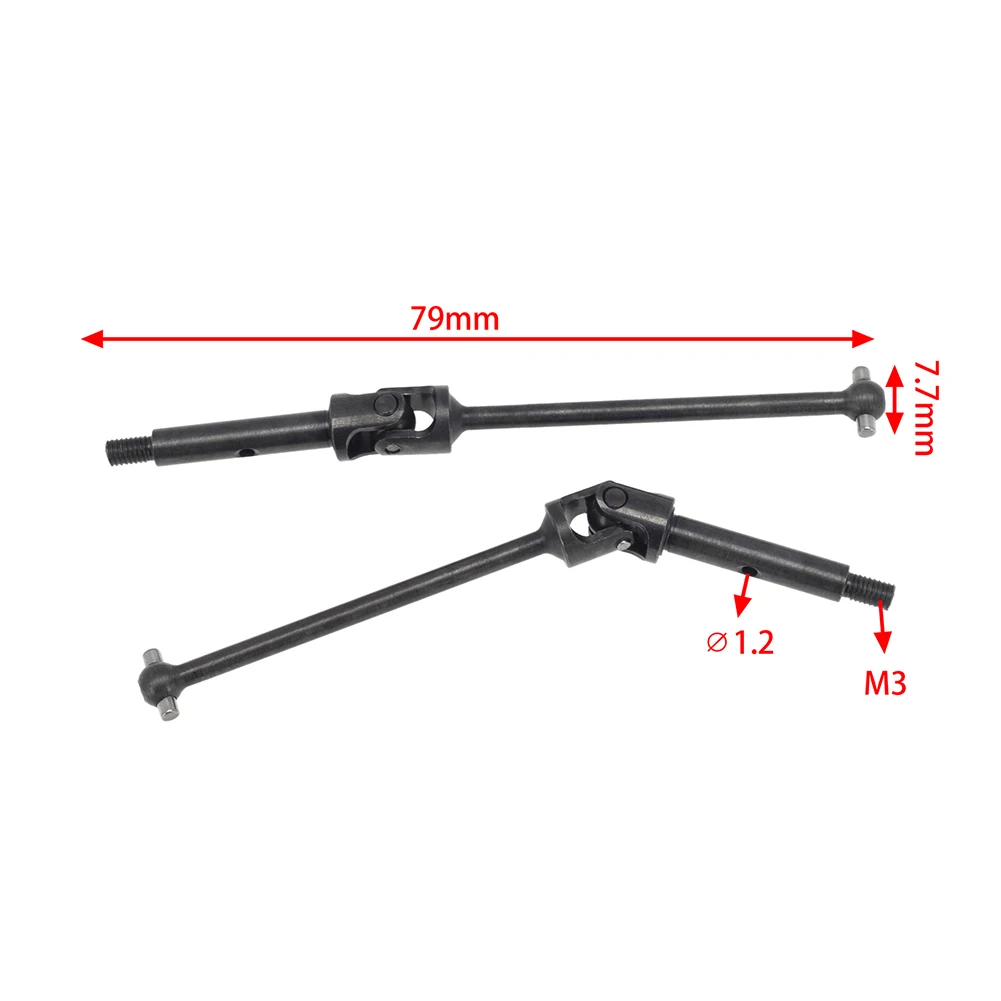 

Rc Car Part Transmission Shaft Hardened Steel LOSI Mini-T Part Rear Gimbal Stadium Truck Strong Wear-resistance