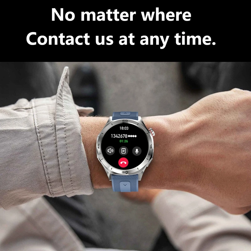 Фото Смарт-часы Lenovo Upgrade Watch с GPS, навигацией Google, NFC, HD-экраном, измерением пульса, функцией звонков, из титанового сплава, для подарка №5
