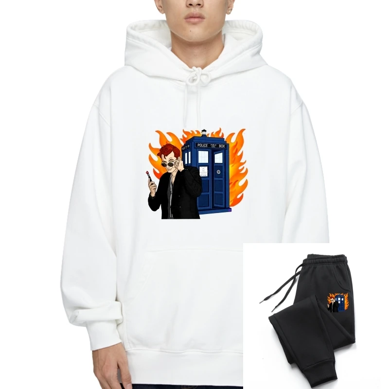 

Мужская толстовка с капюшоном с изображением демона и доктора