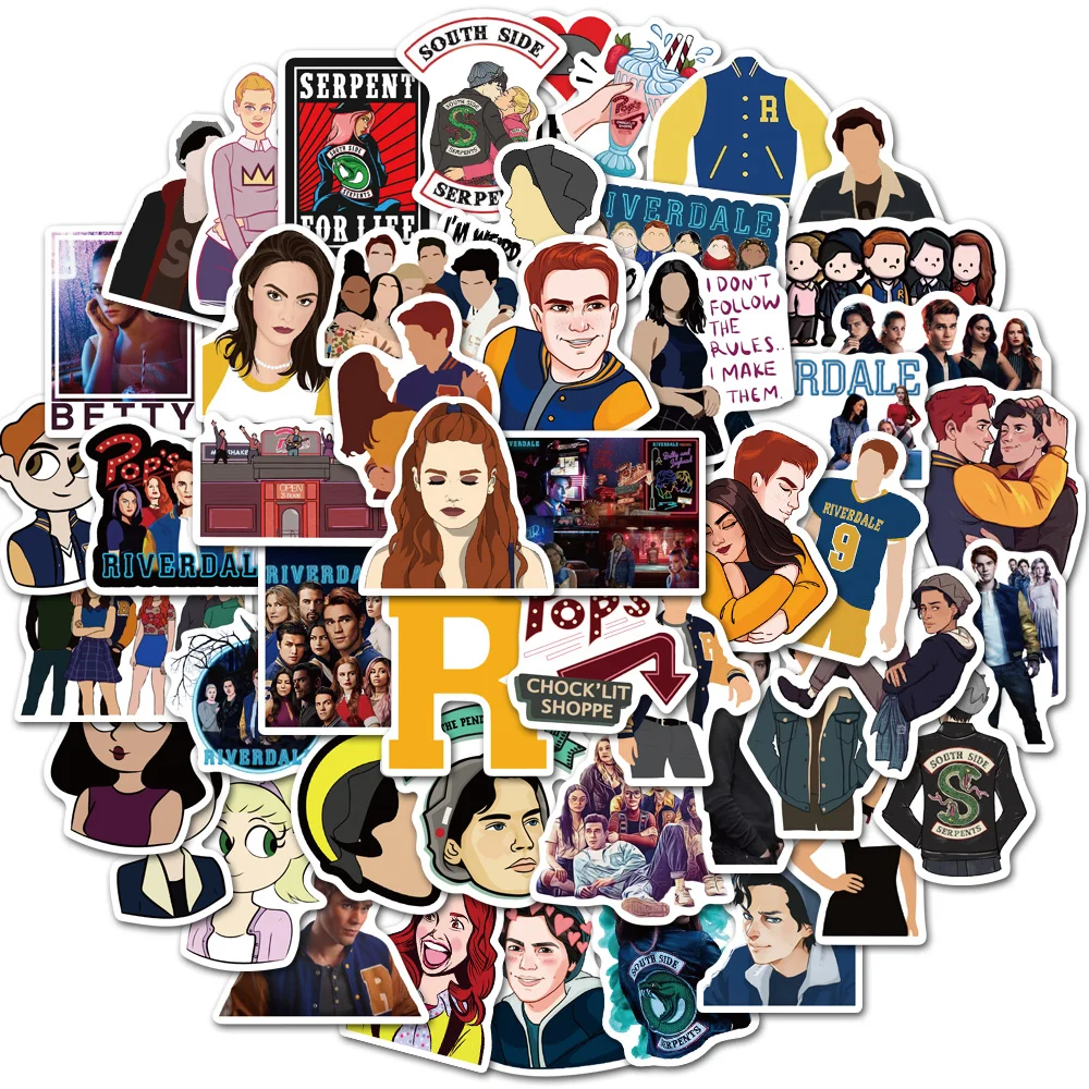 

10/50pcs TV Series Riverdale Cartoon Stickers for pc Suitcase Laptop Motorcycle Styling Cool Cartoon Stickers Kids Toy