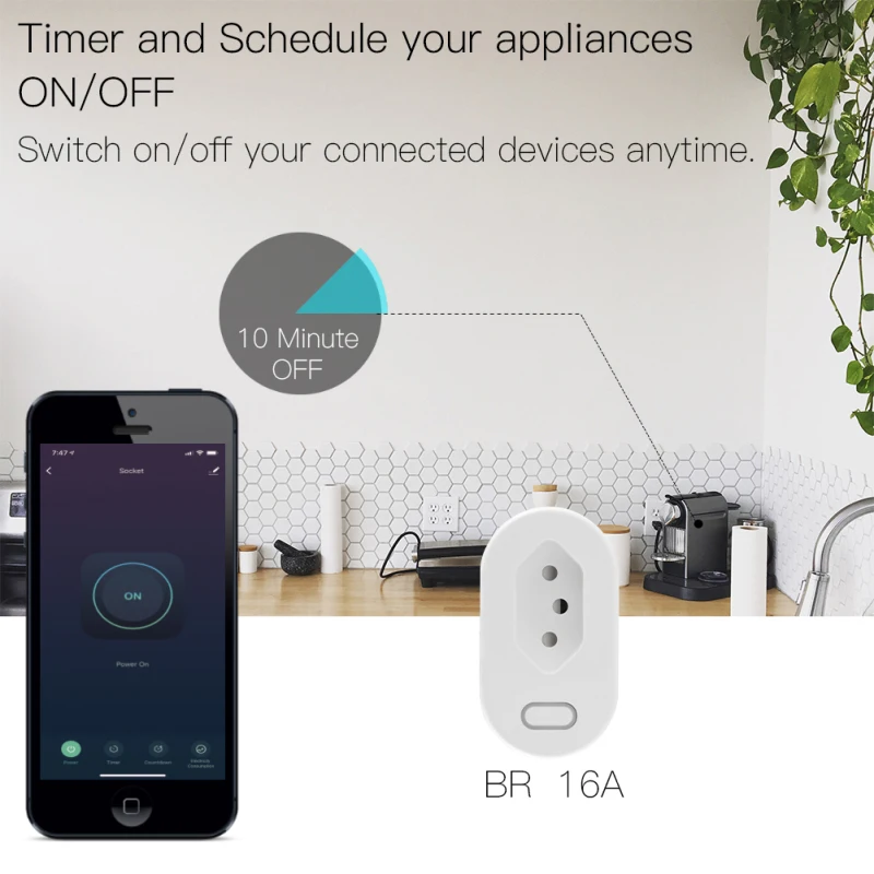 

Смарт-розетка с Wi-Fi и монитором, 16 А