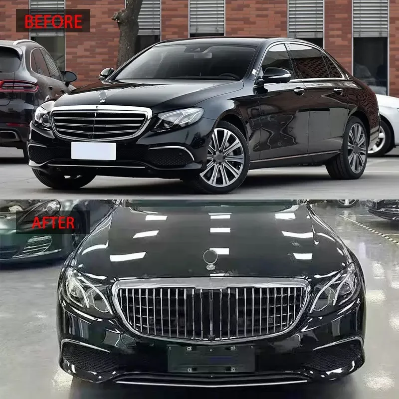 Фото Для Mercedes Benz E-Class W213 E200 E300 E350 E350e E450 E53 2016 2017 2018 2019 2020 Решетка переднего бампера Решетка воздухозаборника капота №2